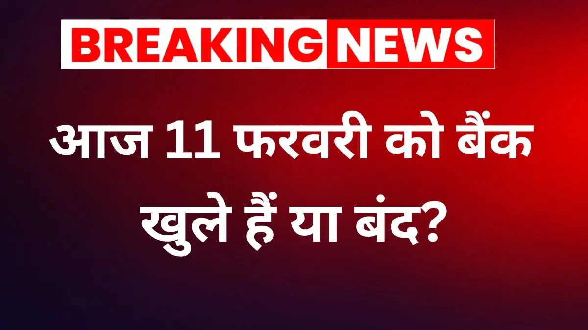 आज 11 फरवरी को बैंक खुले हैं या बंद? RBI और छुट्टी का पूरा अपडेट